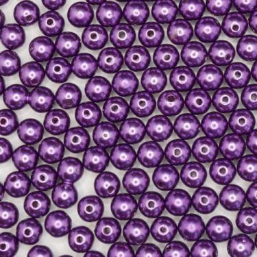 Imagem de Miçanga Passante Pérola Lisa Abs 8mm 100pçs 40g Pulseira Escolha a Cor