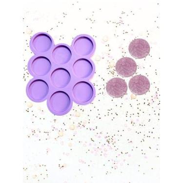 Imagem de R468 molde de silicone paleta círculos 4cm 9 cavidades resina - confei