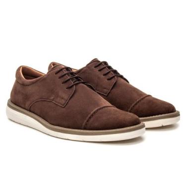 Imagem de Sapato Oxford Camurça Masculino Ingles Brogue Sola Costurada Confortav