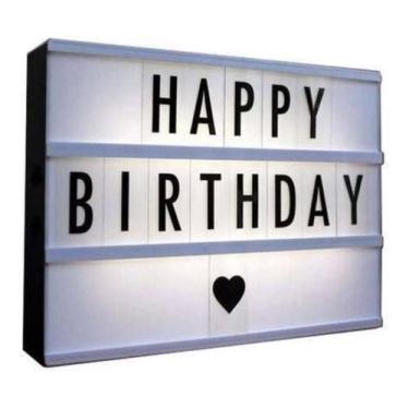 Imagem de Letreiro Quadro Led Painel Cinema A4 96 Letras - Top Total