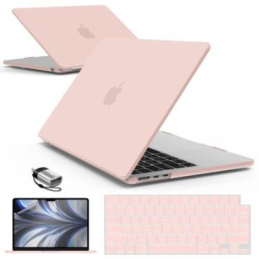 Imagem de Capa IBENZER compatível com MacBook Air 13 polegadas rosa Sakura