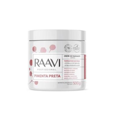 Imagem de Raavi Creme de Massagem Corporal Pimenta Preta 500g