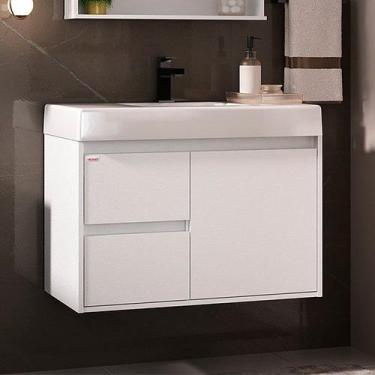 Imagem de Gabinete Nicole 80 Suspenso sem Tampo - Fabribam, Branco