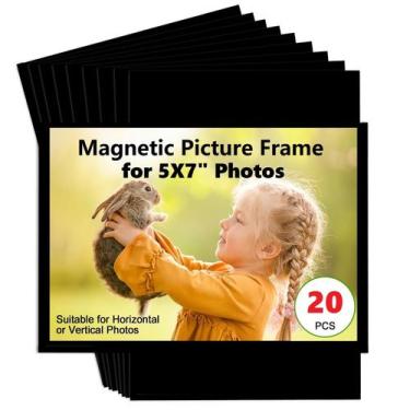 Imagem de Porta-retratos magnético CHUNNIAO 5x7 para geladeira - pacote com 20