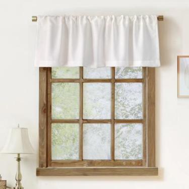 Imagem de Linho sintético Valance Oindec para janelas, cozinha, sala de estar
