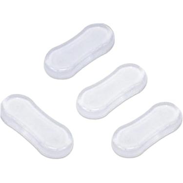 Imagem de Conjunto de para-choques de assento de vaso sanitário transparente, amortecedores de tampa de assento de vaso sanitário de silicone forte adesivo, amortecedores de assento de vaso sanitário, almofadas