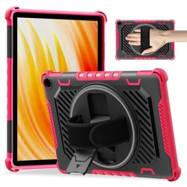 Imagem de ROISKIN Capa para tablet HD 10 versão 2023 13ª geração com alça de mão com suporte giratório 360 (sem protetor de tela também para iPad Sony iPhone 10 polegadas