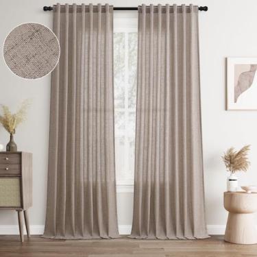 Imagem de Cortinas Joywell Camel Back Tab Linen 260 cm H 2 painéis