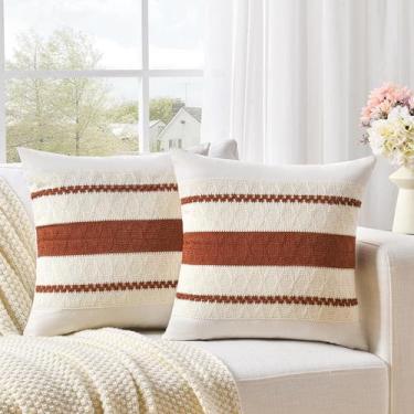 Imagem de Capa de travesseiro Fancy Homi Rust Boho Euro Decor 66x66cm Conjunto d