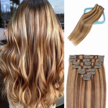 Imagem de Extensões de cabelo Clip In LORIEN Real Human Hair 60cm 120g