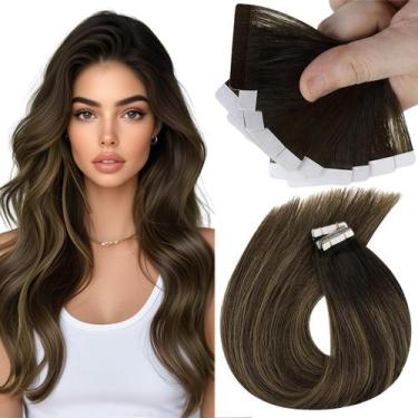 Imagem de Fita adesiva em extensões de cabelo Sunny Hair Real Human Hair 45cm