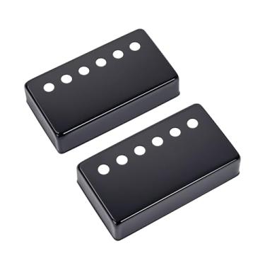 Imagem de Banworks Capas Humbucker imperiais de latão de 49,2 mm (1-15/40.6 cm) Capas de captador de violão/ponte para captador de guitarra elétrica Humbucker Pickup Gibson Les Paul Pacote com 2 JT/SYQG-15
