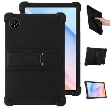 Imagem de FIEWESEY Capa para tablet DOOGEE Tab A9, para DOOGEE Tab A9 Pro, capa de silicone macio adequado para crianças com suporte ajustável, proteção total à prova de choque para tablet de 10,1 polegadas