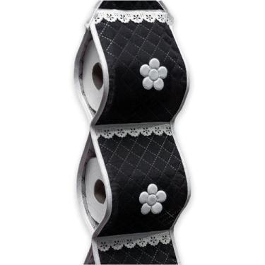 Imagem de Porta Papel Higiênico Matelado C/ Aplicação e Aviamento Para 3 Rolos -