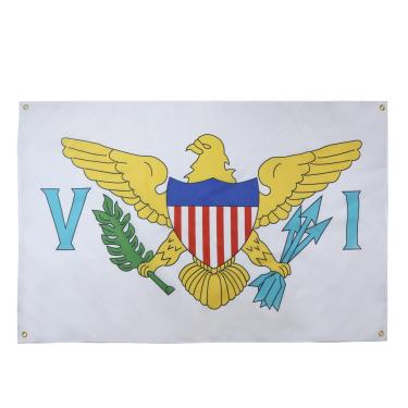 Imagem de AZ FLAG Bandeira IIes Virgem dos Estados Unidos, 150 x 90 cm, com 4 ilhós, gazebo americano para varanda ou parede