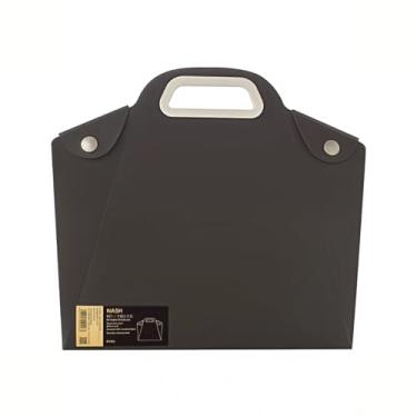 Imagem de Radefasun Pasta de portfólio com alças bolsa de arquivo portátil à prova d'água recipiente de armazenamento de documentos PP estojo organizador de arquivos para revistas de papel A4, cadernos