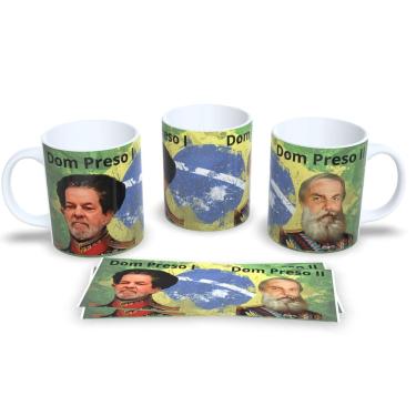 Imagem de Caneca de Porcelana Meme Político Dom Preso 1 e Dom Preso 2