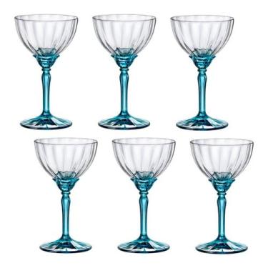 Imagem de Taça Coupe de Vidro Bormioli Rocco Para Coquetel 240 ml Florian Blue 6