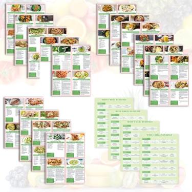 Imagem de Auroscent Tabela de planejamento de refeições anti-inflamatórias para saúde intestinal – Plano de dieta alimentar limpa de 4 semanas e guia nutricional, cartões de receita