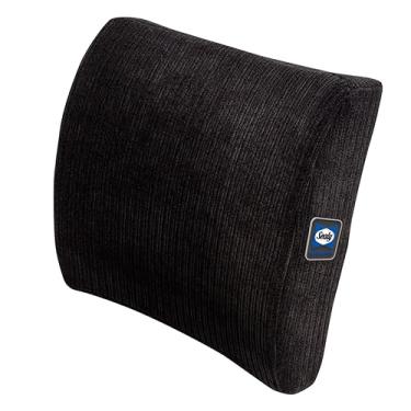 Imagem de Sealy Almofada de suporte lombar de espuma viscoelástica – Almofada ergonômica para cadeiras de escritório e assentos de carro, alívio de dor lombar premium e conforto multiuso (preto)