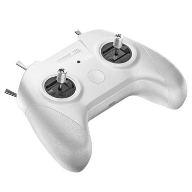 Imagem de oshhni Controlador de simulador de avião RC, joystick de metal, simulador de drone ergonômico, controle remoto USB profissional, fácil de usar, Branco