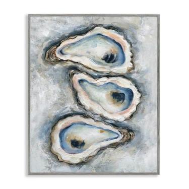 Imagem de Stupell Industries Arte giclée emoldurada cinza em barra de ostra orgânica, design por Carol Robinson, 76 x 61 cm