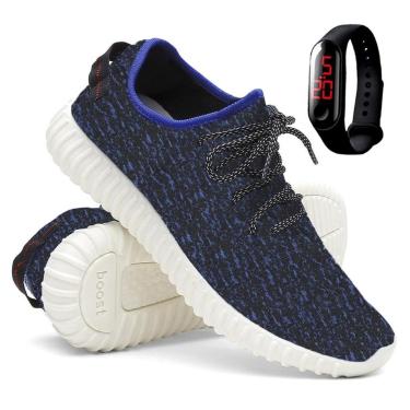 Imagem de Tênis Masculino Esporte Corrida e Academia Solado Macio Super Leve Relógio Digital-Masculino