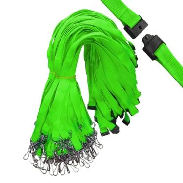 Imagem de BAITEER 33 cordões breakaway com gancho giratório J cordões de segurança premium para crachás de identificação, escolas, estudantes, treinadores, festivais, voluntários e atividades em equipe (verde