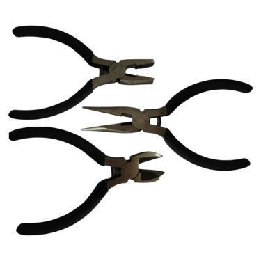 Imagem de 3 Mini Alicates Universal - Bico Meia Cana - Corte Diagonal