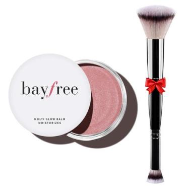 Imagem de Glow Balm Set, blush multicreme sem baía com pincel hidratante - bayfr