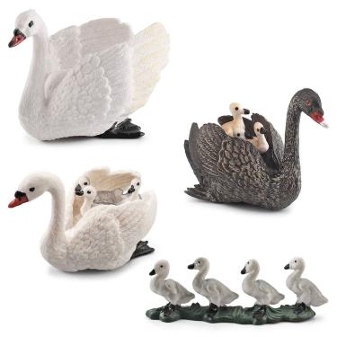 Imagem de Conjunto de figuras Swan and Duckling x4 Realistic PVC Farm Animal