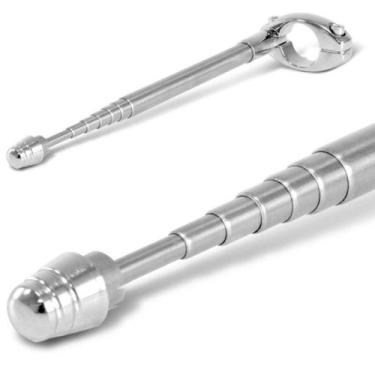 Imagem de Antena Retrátil Corta Pipa Moto 7 Estágios Aço Cromado Retrovisor 3/8 