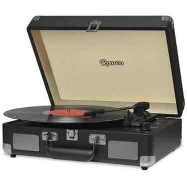 Imagem de Vitrola Toca Discos Raveo Sonetto Chrome Preto Bivolt Disco