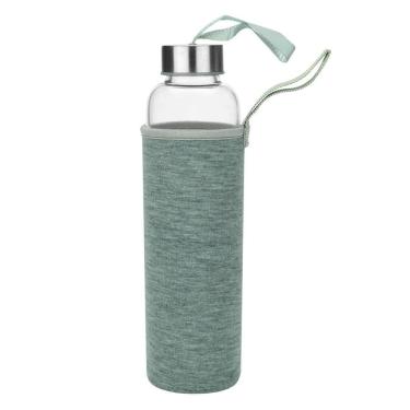 Imagem de Garrafa Garrafinha Vidro Com Infusor Inox Chá Água 550Ml