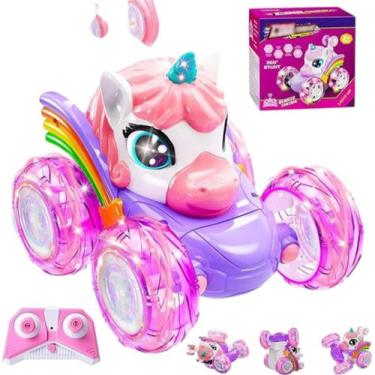 Imagem de Carro Unicórnio USB Acrobático Brinquedo Com Som e Luz Gira 360º - Toy