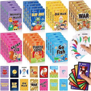 Imagem de Pacote de 28 jogos de cartas infantis Zubebe, conjuntos coloridos a gr