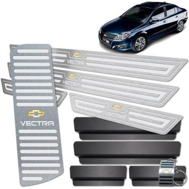 Imagem de Soleira + Descanso Vectra 2006 A 2011 Prata Baixo Relevo - JR PARTS