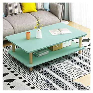 Imagem de Mesa de centro de design simples, mesa de centro multicamadas, mesa lateral industrial de chá, usada para decorar o quarto, escritório, quarto, apartamento, mesa de coquetel de formato baixo, mesa