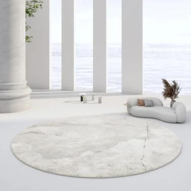 Imagem de Tapetes redondos de pelúcia para decoração de quarto, carpetes para sala de estar, área macia, carpete grosso para casa, tapetes fofos (200x200 cm/6)