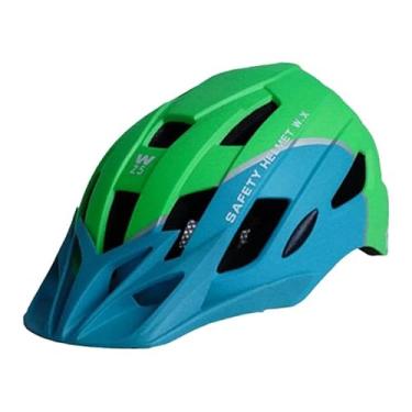 Imagem de Pegciuho Capacete de Bicicleta Adulto com Proteção Contra Impactos, Ventilação Eficaz, Ajuste Personalizado, Forro Respirável, Adequado para Ciclismo Esportivo, Verde Azul