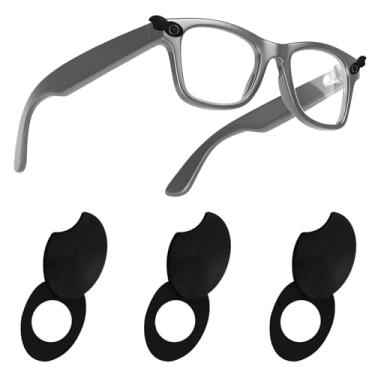 Imagem de Capa de privacidade de luz LED rotativa de 3 peças, capa de luz LED para óculos inteligentes Ray-Ban Me.ta, acessórios de óculos bloqueadores compatíveis com Way.farer/Sky.ler/Head.Liner