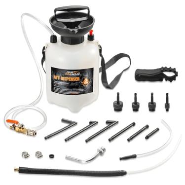 Imagem de FOUR UNCLES Bomba de fluido de transmissão 3L - Bomba manual de transferência de fluido com 12 adaptadores ATF para uso automotivo, kit de bomba de transferência de fluido de transmissão