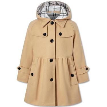 Imagem de Casaco Betusline para meninas com capuz, botão, trincheira de 9 a 10 a