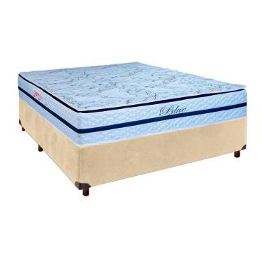 Imagem de Colchão Casal Molas Ensacadas + Box Perola - Blue Paropas
