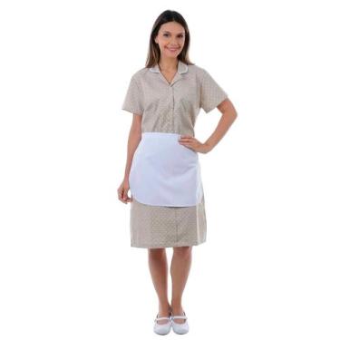 Imagem de Vestido Estampado em Tecido Algodão Com Avental para Copeira, Arrumade