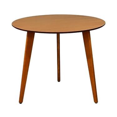 Imagem de Mesa de Jantar Redonda Júlia de 90cm - Pés em Madeira Maciça - Pizarro