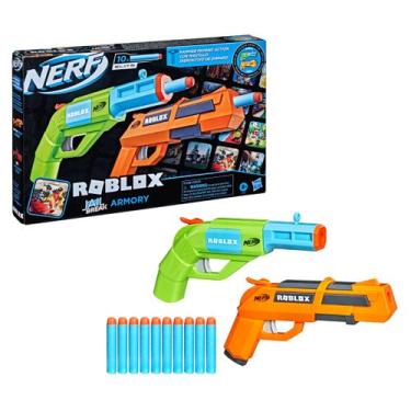 Imagem de Lançador de dardos nerf roblox jail break armory - hasbro f2483