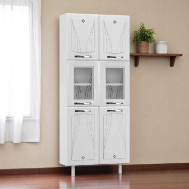 Imagem de Paneleiro Duplo de Aço Telasul Star C/ Vidro Branco - Telasul