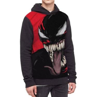 Imagem de Moletom Com Capuz Filme Venom Full Print Ref:63 - smoke, Preto, GG