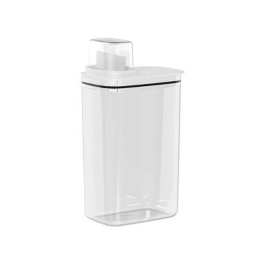Imagem de Porta Sabao Liquido Po Dispenser 2,3L Branco Tampa Medidora